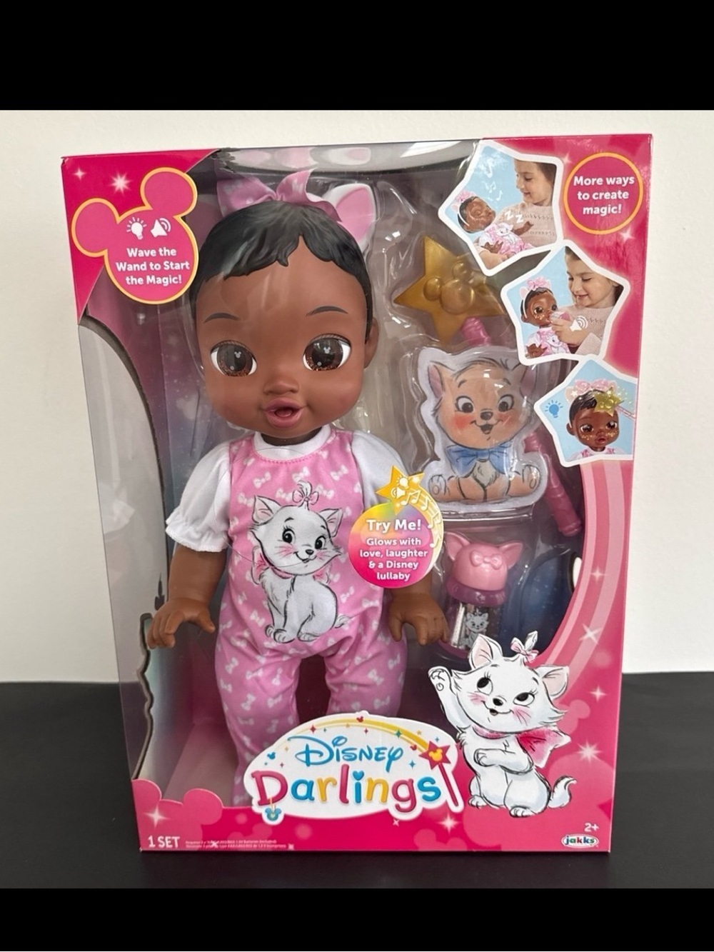 Disney Darlings Marie Doll NEW African American Magic Wand